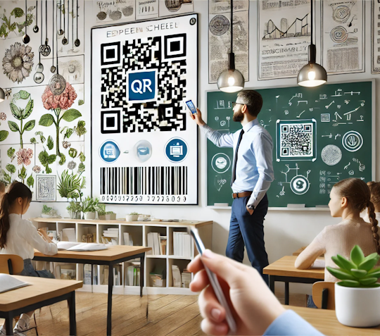 Image representing title 'Reduce Paper Waste with QR Codes for Education'
