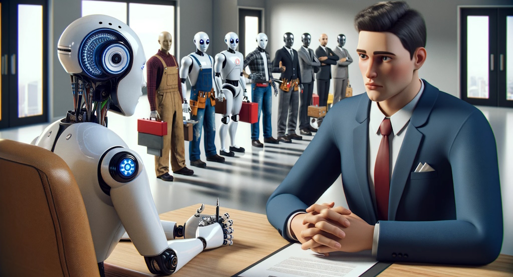 Explore how AI could impact your job. Gain insights on AI's influence in the workplace and assess your role's risk for free with Ban.gl's thought-provoking evaluation.